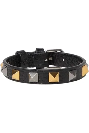 VALENTINO GARAVANI Femme, Accessoires, Noir, Taille: ONE Size Bracelet en Cuir Rockstud Noir