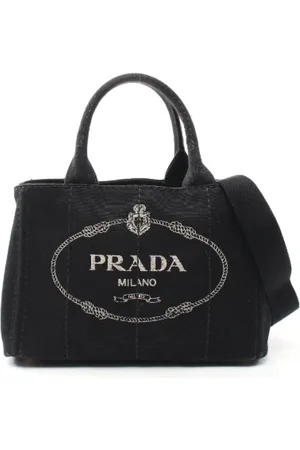 Prada Femme, Pre-owned, Noir, Taille: ONE Size Pre-owned Toile sacs-prada
