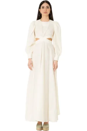 ACTUALEE Femme, Robes, , Taille: 38 FR Robe en Lin - Couleur Ecru