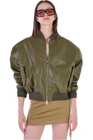 Silvian Heach Femme, Vestes, Vert, Taille: 42 FR Bomber Vestes