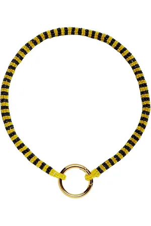 Colville Femme, Accessoires, Jaune, Taille: ONE Size Collier à Rayures Jaune et Noir