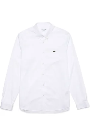 Lacoste Homme, Chemises, Blanc, Taille: 6XL Chemise en coton pur Couleurs modernes