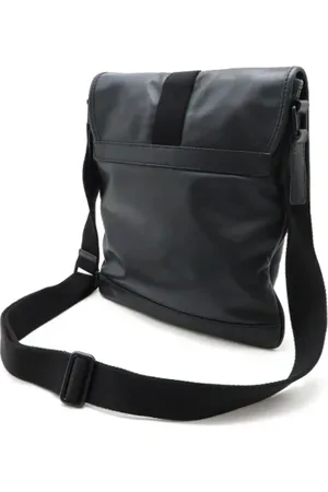 Burberry Homme, Pre-owned, Noir, Taille: ONE Size Pre-owned Cuir sacs-ports-paule