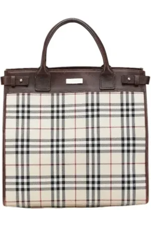 Burberry Femme, Pre-owned, Brun, Taille: ONE Size Pre-owned Toile sacs-main