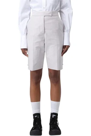 Thom Browne Femme, Shorts, Blanc, Taille: 36 FR Short à Rayures Rouges