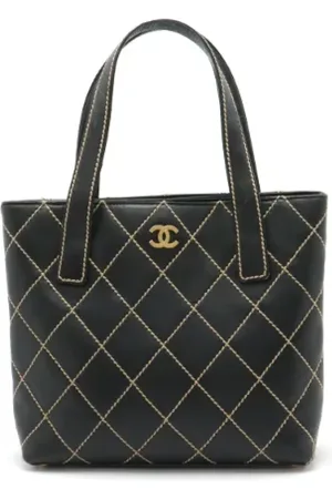 CHANEL Femme, Pre-owned, Noir, Taille: ONE Size Pre-owned Cuir cabas