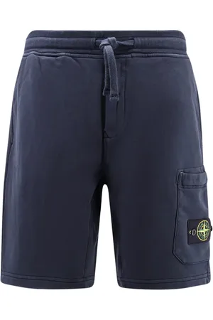 Stone Island Homme, Shorts, Bleu, Taille: M Shorts Bermuda en Coton avec Cordon