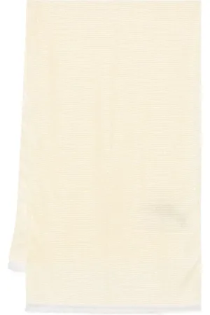 Twin-Set Femme, Accessoires, , Taille: ONE Size Écharpe Crème à Franges