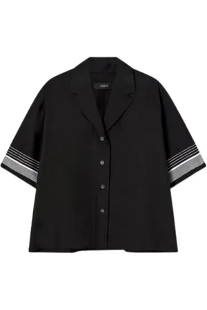 Joseph Femme, Blouses et Chemises, Noir, Taille: 42 FR Chemise à Rayures en Coton