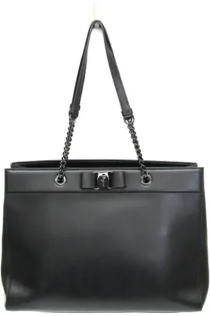 Salvatore Ferragamo Femme, Pre-owned, Noir, Taille: ONE Size Pre-owned Cuir sacs-ports-paule