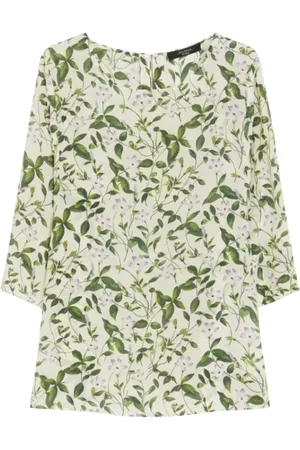 Max Mara Femme, Blouses et Chemises, Multicolore, Taille: 40 FR Chemisier en soie floral style gym
