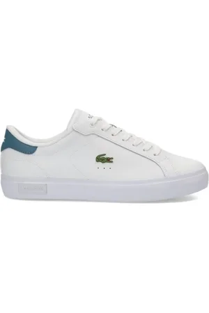 Lacoste Homme, Chaussures, Blanc, Taille: 42 EU Baskets en cuir pour hommes Powercourt