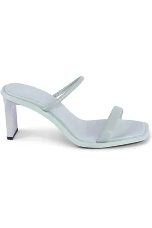 Calvin Klein Femme, Chaussures, Vert, Taille: 40 EU Sandales à Talons en Cuir Vert