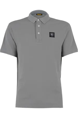 Blauer Homme, Tops, Gris, Taille: L Polo Logo Bouclier Gris Homme