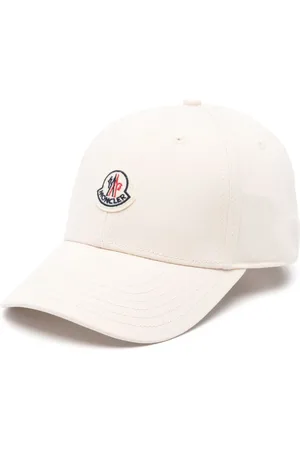 Moncler Femme, Accessoires, Blanc, Taille: ONE Size Chapeaux en Coton Blanc avec Fermeture Réglable