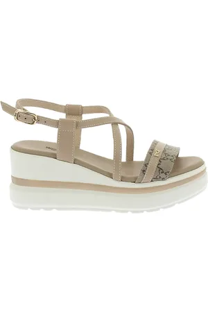 Nero Giardini Femme, Chaussures, , Taille: 37 EU Sandales Beiges avec Bride de Talon Réglable