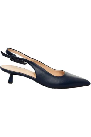 BIANCA DI Femme, Chaussures, Bleu, Taille: 38 EU Sandales slingback en cuir bleu