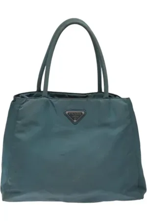 Prada Femme, Pre-owned, Bleu, Taille: ONE Size Pre-owned Nylon sacs-main