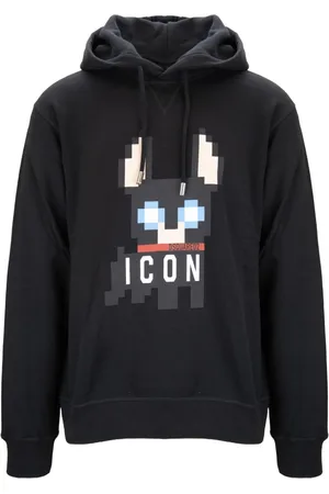 Dsquared2 Homme, Sweatshirts et sweats à capuche, Noir, Taille: L Sweat à capuche avec impression graphique