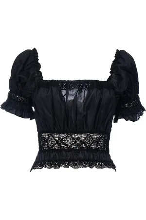 ERMANNO SCERVINO Femme, Blouses et Chemises, Noir, Taille: 40 FR Haut en Dentelle Lumineuse par Ermanno Firenze
