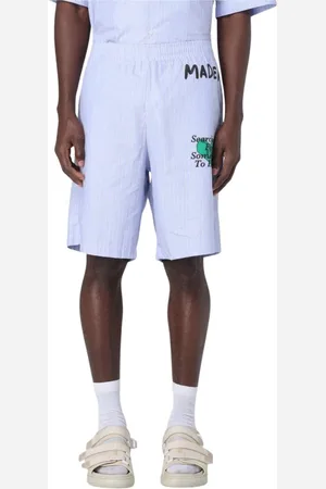 BARROW Homme, Shorts, Bleu, Taille: M Shorts en Coton à Imprimé Graphique