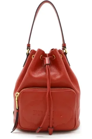 Prada Femme, Pre-owned, Rouge, Taille: ONE Size Pre-owned Cuir sacs-main
