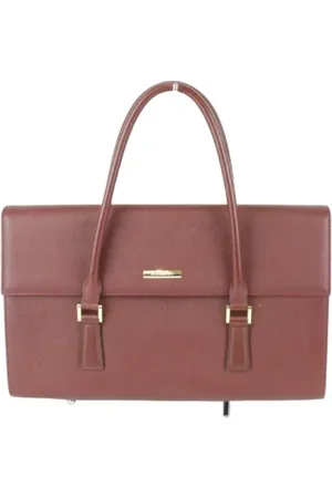 Burberry Femme, Pre-owned, Rouge, Taille: ONE Size Pre-owned Cuir cabas