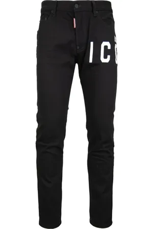 Dsquared2 Homme, Jeans, Noir, Taille: XL Jean Homme avec Bouton et Logo