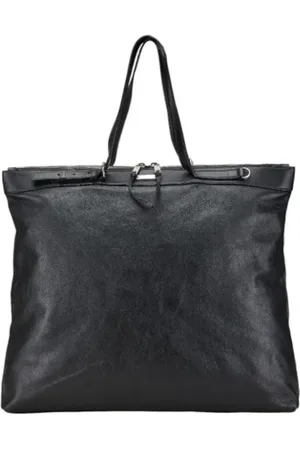 Saint Laurent Femme, Pre-owned, Noir, Taille: ONE Size Pre-owned Cuir cabas