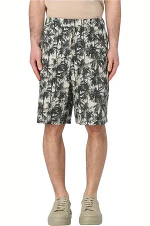 Armani Exchange Homme, Shorts, Multicolore, Taille: W30 Shorts verts à imprimé palmier