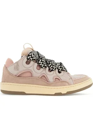 Lanvin Femme, Chaussures, Rose, Taille: 40 EU Baskets en Cuir Mesh avec Inserts en Caoutchouc