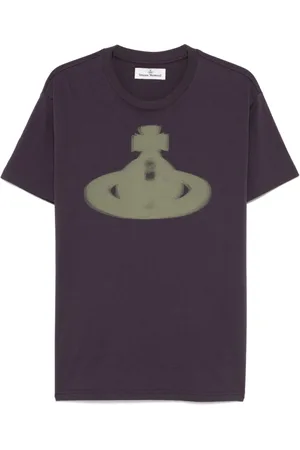 Vivienne Westwood Homme, Tops, Violet, Taille: S T-shirts Col Rond Violet Prune