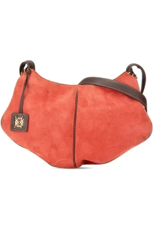 Loewe Femme, Pre-owned, Rouge, Taille: ONE Size Pre-owned Daim sacs-ports-paule