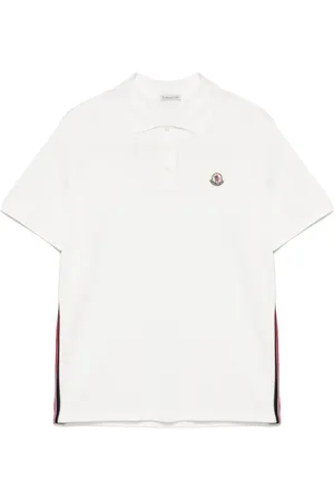 Moncler Homme, Tops, Blanc, Taille: L T-shirts et Polos Blancs à Rayures