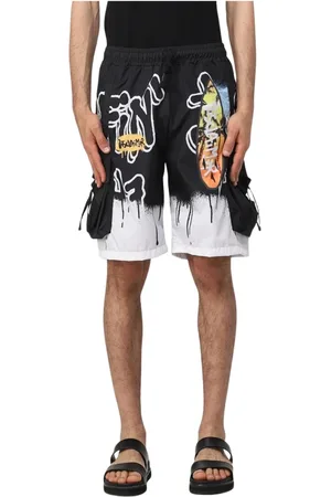DISCLAIMER Homme, Shorts, Multicolore, Taille: M Short Cargo Élégant avec Poches