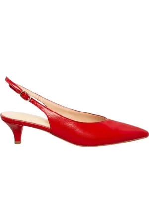 BIANCA DI Femme, Chaussures, Rouge, Taille: 38 EU Sandales slingback en cuir rouge