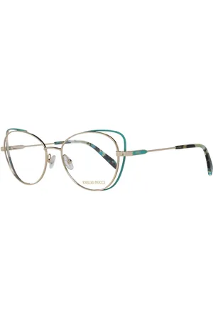Emilio Pucci Femme, Accessoires, Jaune, Taille: ONE Size Montures Optiques pour Femmes en Or