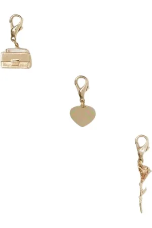 Golden Goose Femme, Accessoires, Jaune, Taille: ONE Size Charme en Or Sac à Main Cœur Rose
