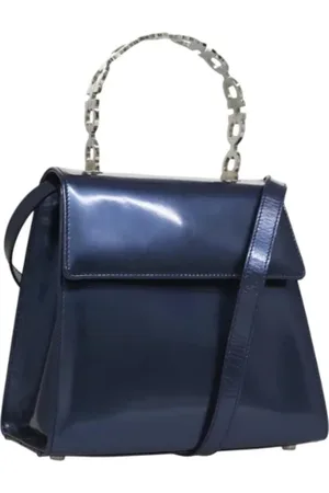 Salvatore Ferragamo Femme, Pre-owned, Bleu, Taille: ONE Size Pre-owned Toile sacs-main
