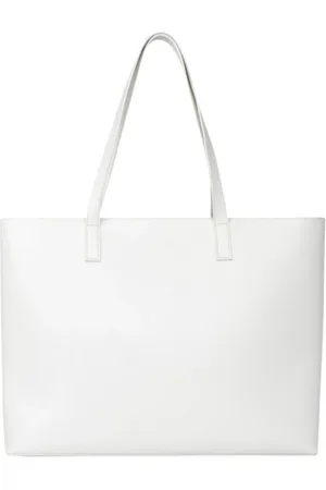 ATELIER CONTENT Femme, Sacs, Blanc, Taille: ONE Size Sac Fourre-Tout en Cuir de Veau avec Détail de Cœur