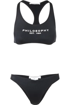 Serafini Femme, Maillots de bain, Noir, Taille: 40 FR Haut de sport noir avec logo