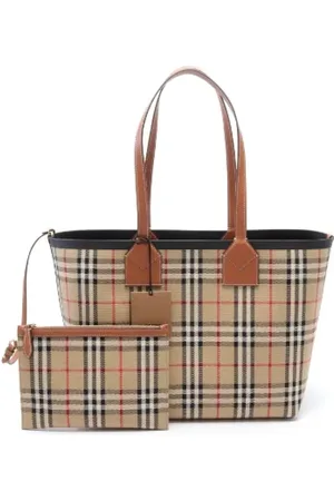 Burberry Femme, Pre-owned, Multicolore, Taille: ONE Size Pre-owned Toile cabas