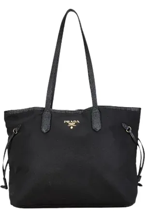 Prada Femme, Pre-owned, Noir, Taille: ONE Size Pre-owned Toile sacs-prada
