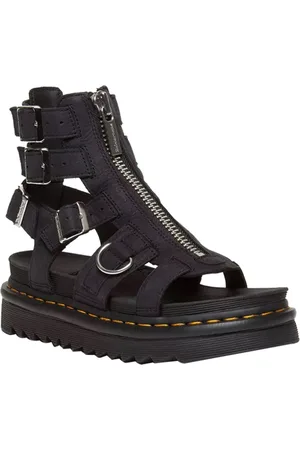 Dr. Martens Femme, Chaussures, Gris, Taille: 41 EU Sandales Basses Grises