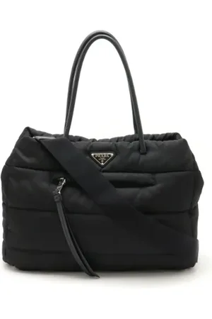 Prada Femme, Pre-owned, Noir, Taille: ONE Size Pre-owned Cuir cabas