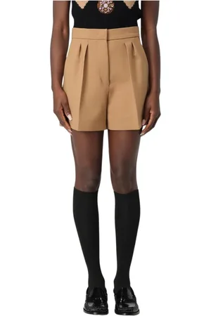 Max Mara Femme, Shorts, Brun, Taille: 36 FR Shorts Plissés Élégants