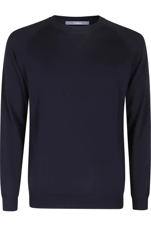 PEOPLE OF SHIBUYA Homme, Pulls, Bleu, Taille: L Bleu Marine Col Rond Manches Longues