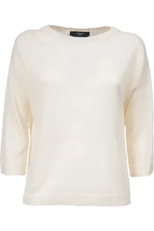 Max Mara Femme, Pulls, , Taille: 36 FR Pull Oversize en Lin à Encolure Bateau