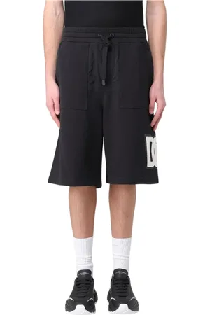 Dolce & Gabbana Homme, Shorts, Noir, Taille: S Shorts noirs avec logo patch