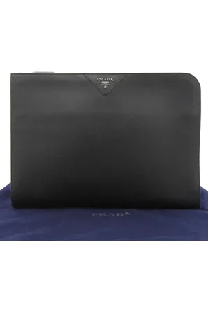 Prada Femme, Pre-owned, Noir, Taille: ONE Size Pre-owned Cuir pochettes-minaudieres